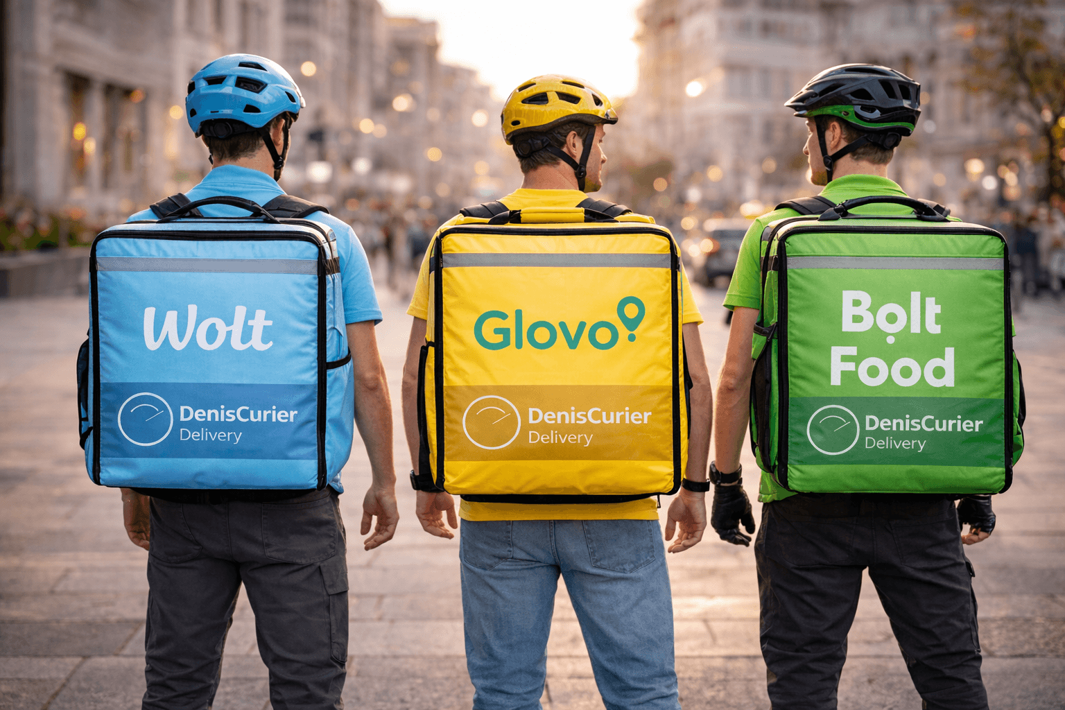 Genti de delivery pentru Wolt, Glovo și Bolt Food